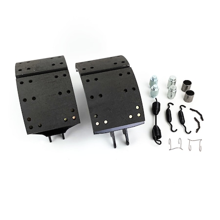 Abex Brake Shoe Kit - Two Lined Brake Shoes With Hardware, New, El, 20000 Gawr 4707QPEL